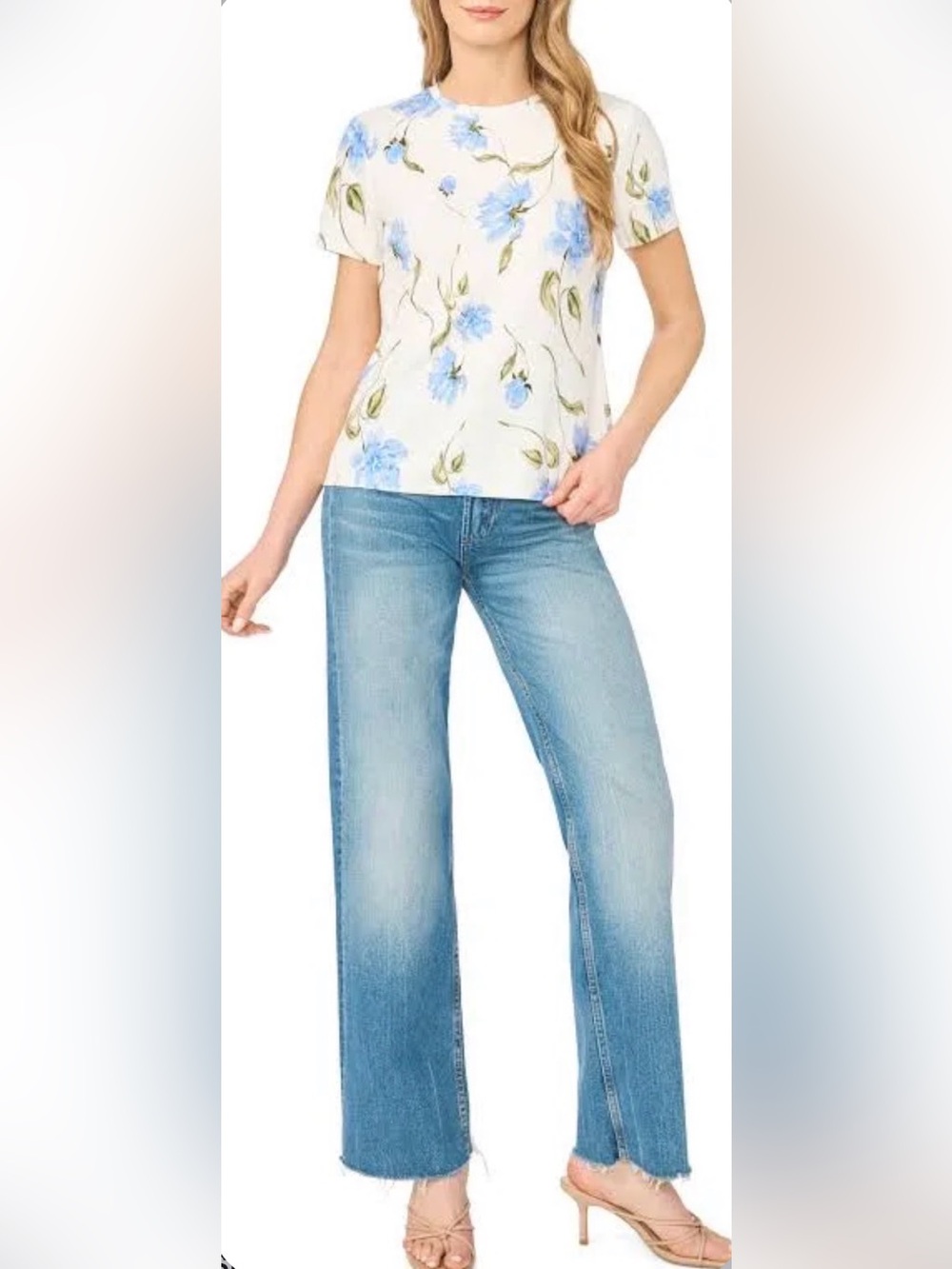 Ted Baker Woman Floral Crew Neck Size Large